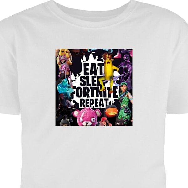 T-shirt til Voksen | Klassisk Voksen T-shirt Fortnite hvid L