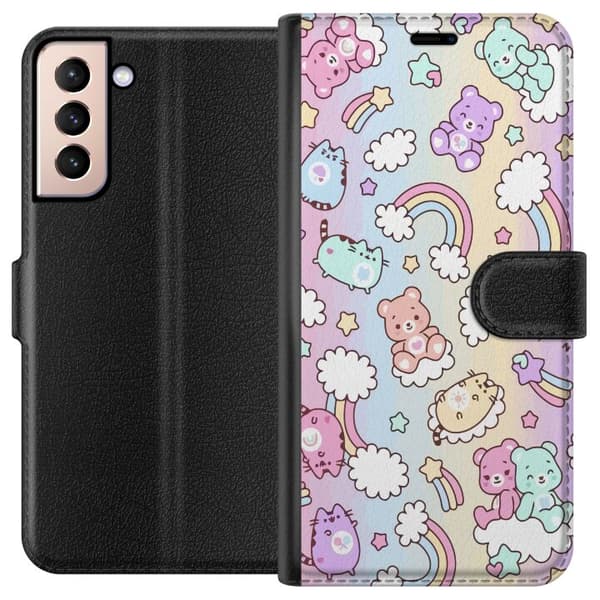 Kompatibelt Plånboksfodral till Samsung Galaxy S21 Kawaii