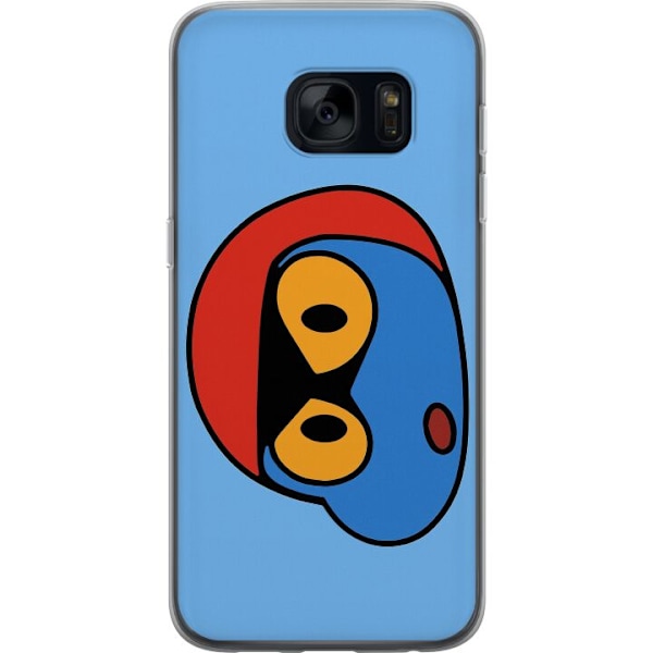 Samsung Galaxy S7 Läpinäkyvä kuori Bold Bot Head