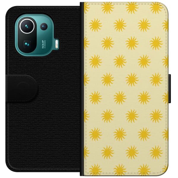 Kompatibelt Lommeboketui til Xiaomi Mi 11 Pro Gule soler gul