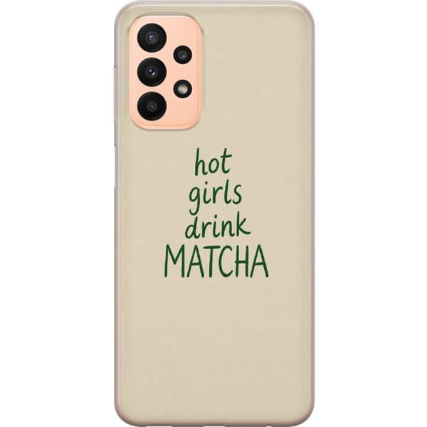 Kompatibelt Mobildeksel til Samsung Galaxy A23 Matcha-jenter beige
