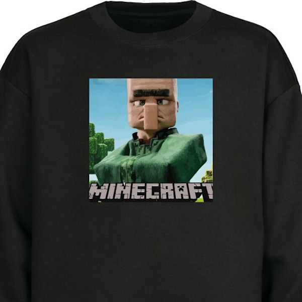Sweatshirt til Voksne | Klassisk Collegebluse A Minecraft Movi sort M