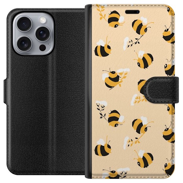 Apple iPhone 16 Pro Max Lommeboketui Binkle Bee Mønster