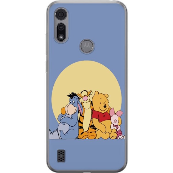 Motorola Moto E6i Gennemsigtig cover Nalle Puh og venner