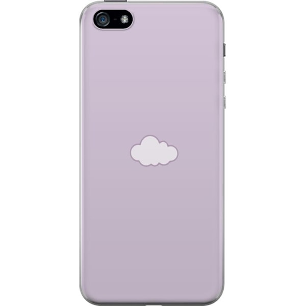 Apple iPhone 5 Genomskinligt Skal Lila Moln – minimalistiskt moln på lila bakgrund