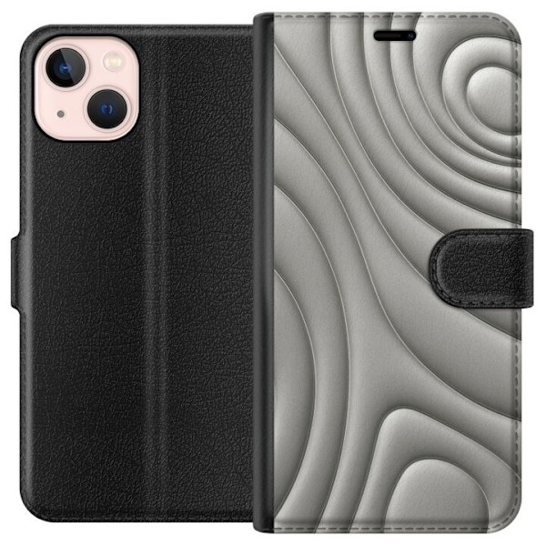Apple iPhone 13 mini Lompakkokotelo Hopea-aallot