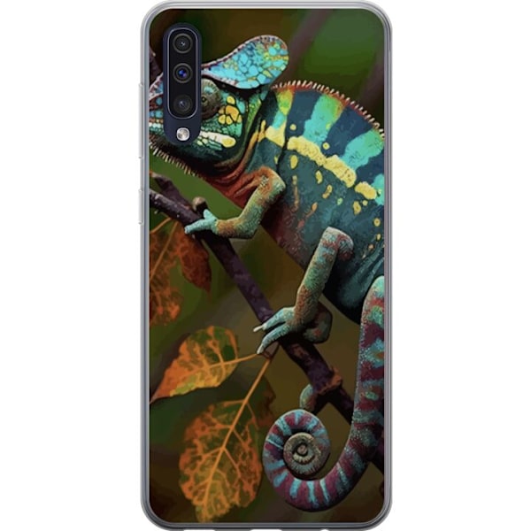 Samsung Galaxy A50 Läpinäkyvä kuori Lisko Graafinen Streetwear Suunnittelu Eläinmalli Moderni Kaupunkityyli Suosittu Motiivi Luova Taide Trendi