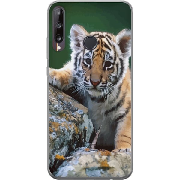 Huawei P40 lite E Genomskinligt Skal Tiger