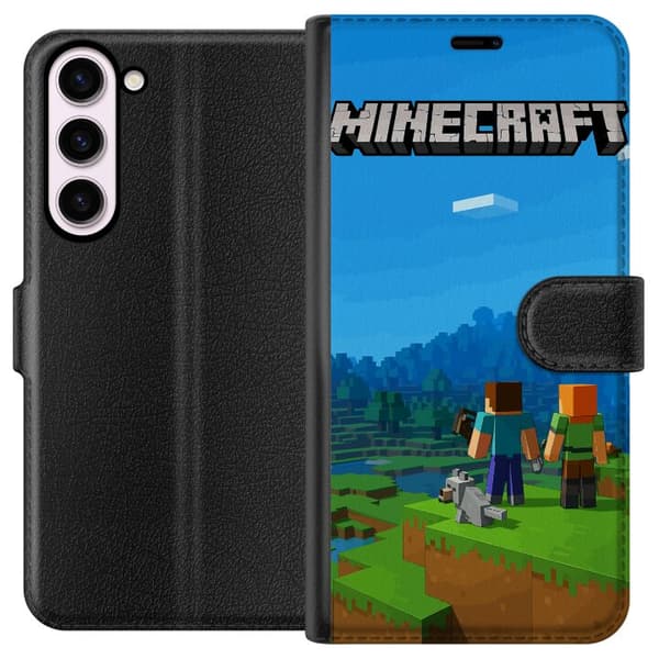 Kompatibelt Plånboksfodral till Samsung Galaxy S23+ Minecraft Key Art