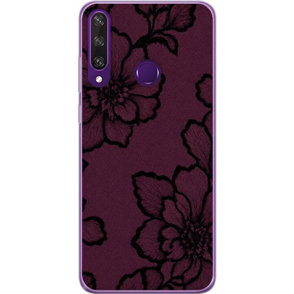 Kompatibelt Mobildeksel til Huawei Y6p Bjørnebærblomst lila
