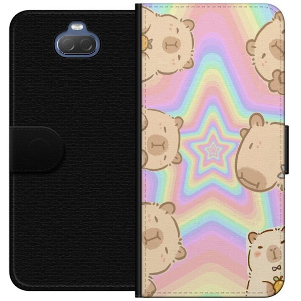 Sony Xperia 10 Plus Plånboksfodral Kawaii Capybara Galaxy Sö