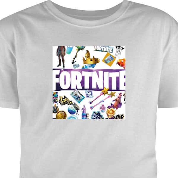 Barn-T-shirt | Bekväm T-shirt för Barn Fortnite grå 2-3 År