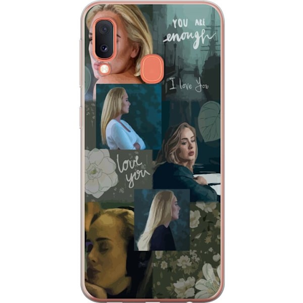 Samsung Galaxy A20e Läpinäkyvä kuori Adele