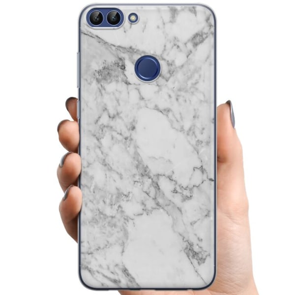 Huawei P smart TPU Mobilcover Marmor Hvid