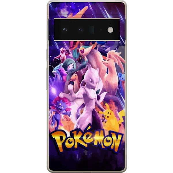 Google Pixel 6 Pro Genomskinligt Skal Pokemon