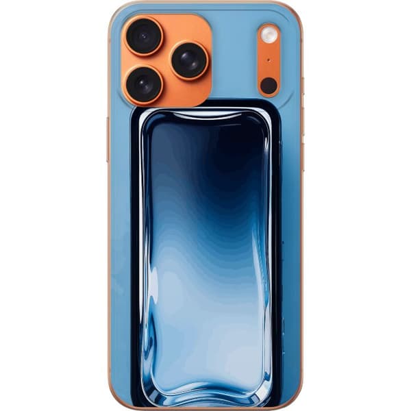Kompatibelt Mobildeksel til Apple iPhone 18 Pro Max Abstrakt blå glasseffekt med myke overganger og blanke refleksjoner blå