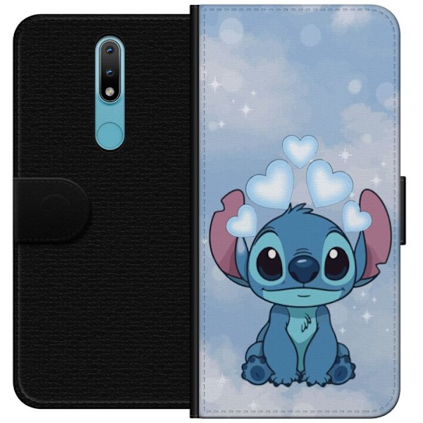 Nokia 2.4 Lommeboketui Stitch Hoppande Gled - Morsomt Design f