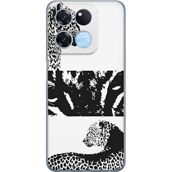 OnePlus Ace Racing Läpinäkyvä kuori Leopard Faces