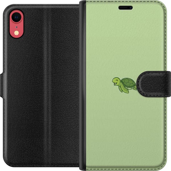 Kompatibelt Lommeboketui til Apple iPhone XR Sköldpadda