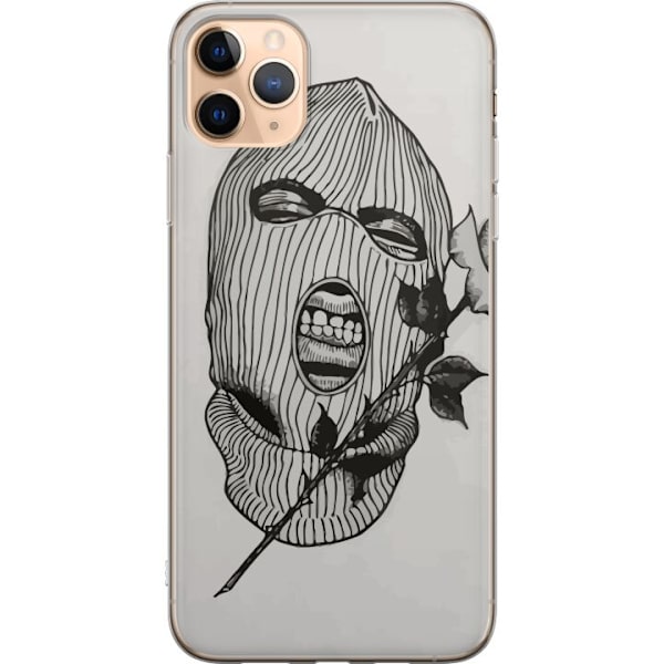 Apple iPhone 11 Pro Max Läpinäkyvä kuori Hiihtomaski Ros Katutyö Muotoilu Graafinen Kuvio Jännitys Kaupunkityyli Katutaidetta Naamiaiset Symboli