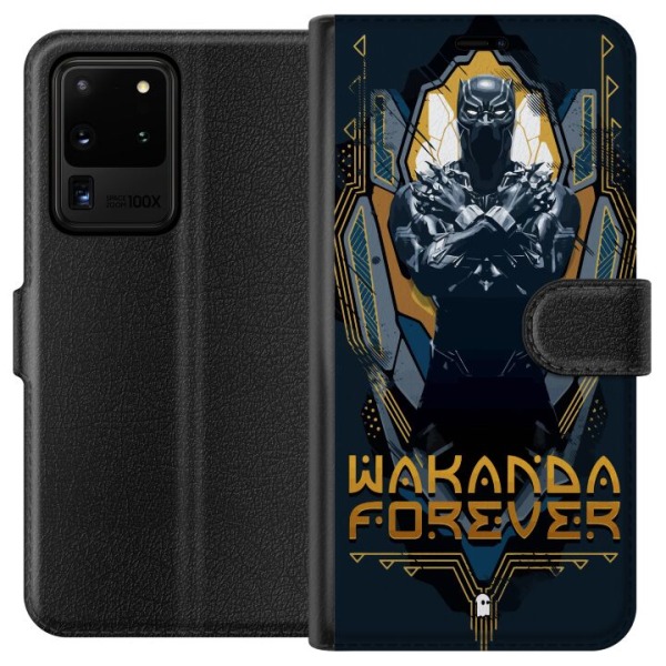 Samsung Galaxy S20 Ultra Lompakkokotelo Black Panther: Wakanda