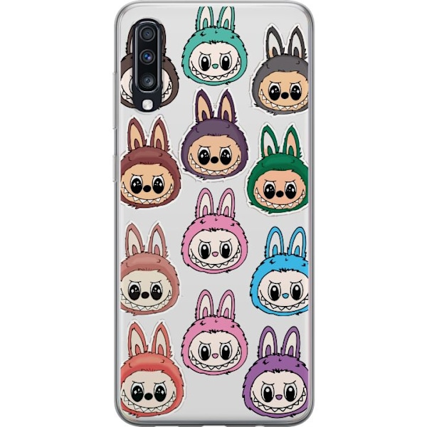 Samsung Galaxy A70 Gennemsigtig cover Labubu Macaron Monster -