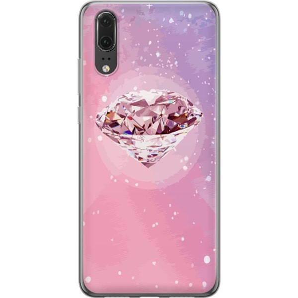 Huawei P20 Läpinäkyvä kuori Glitter Timantti