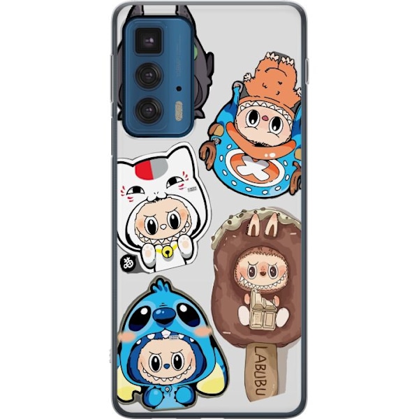 Motorola Edge 20 Pro Läpinäkyvä kuori Labubu hahmokokoelma