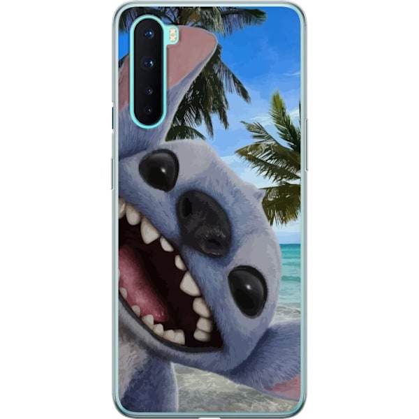 OnePlus Nord Läpinäkyvä kuori Stitch-matkapuhelinkotelo, jossa on suloiset ystävyysmaalaukset.
