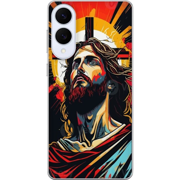 Samsung Galaxy S25 Edge Läpinäkyvä kuori Jeesus ja Kortti -