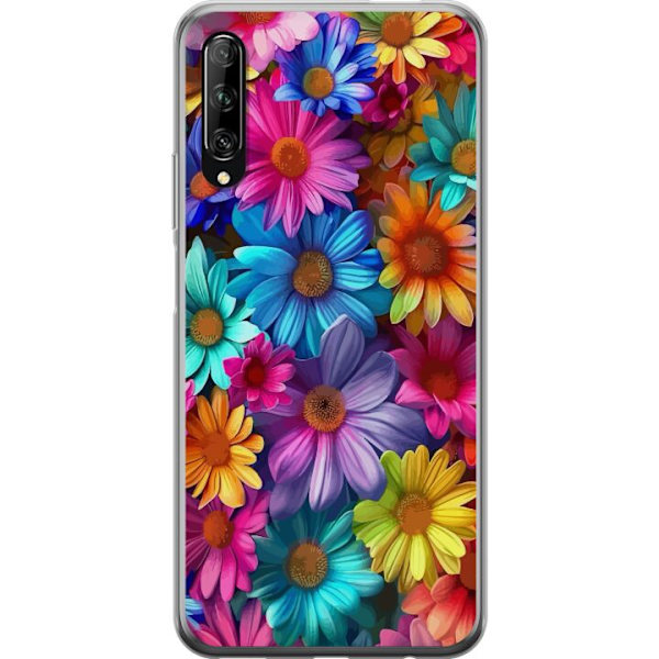 Huawei P smart Pro 2019 Genomskinligt Skal Gerbera Blommor Färgglad Dekor Blommotiv Populärt Heminredning Färg Rik Väggkonst Design