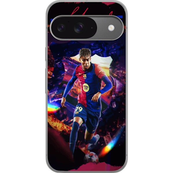 Google Pixel 9 Pro Läpinäkyvä kuori Yamal Rising Talent FC Barcelona Pelaaja Nuori Jalkapalloilija Suosittu Motiivi Urheilu Espanja Lahjakkuus