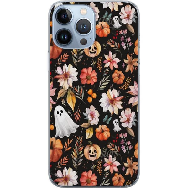 Kompatibelt Mobildeksel til Apple iPhone 13 Pro Max Halloween Mønster Gresskar Spøkelse Maskerade