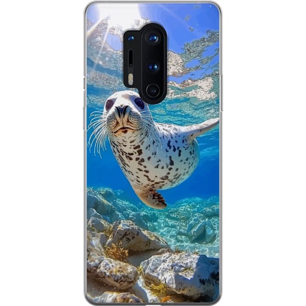 OnePlus 8 Pro Läpinäkyvä kuori Myynti Meri Uiminen Eläinaihe Luonto Vesimotiivi Sininen Suunnittelu Meriteema Suosittu Motiivi Villieläimet