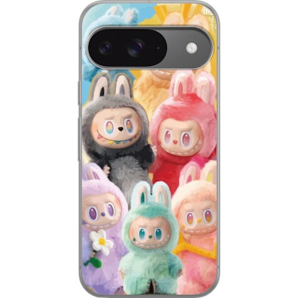 Google Pixel 9 Gennemsigtig cover Labubu Skitse Stil