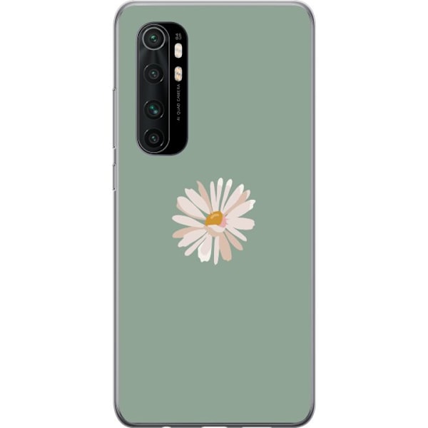 Xiaomi Mi Note 10 Lite Gjennomsiktig deksel Grønn Minimalblom