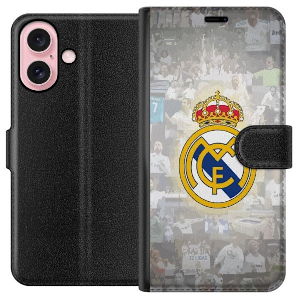 Apple iPhone 16 Lommeboketui Real Madrid