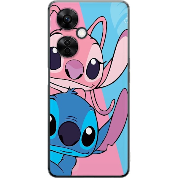 OnePlus Nord CE3 Genomskinligt Skal Stitch & Angel
