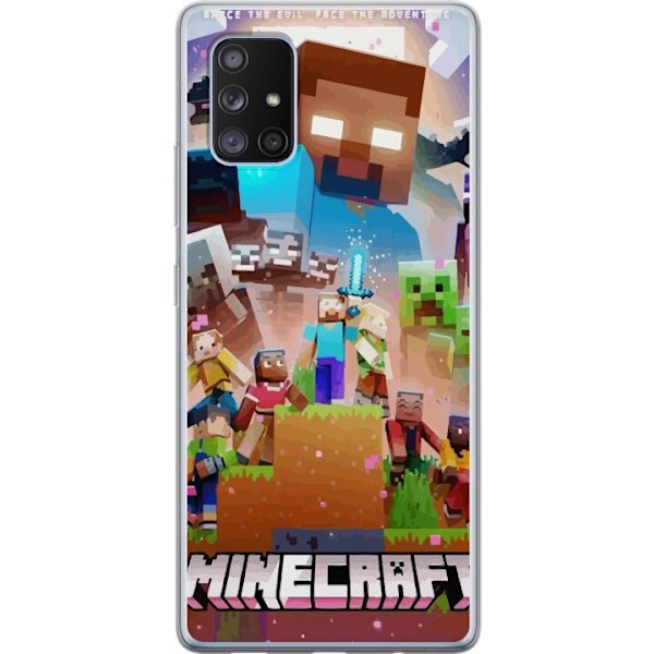 Samsung Galaxy A71 5G Läpinäkyvä kuori Minecraft