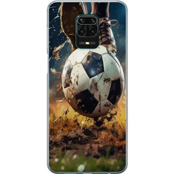 Xiaomi Redmi Note 9 Pro Gennemsigtig cover Fodbold