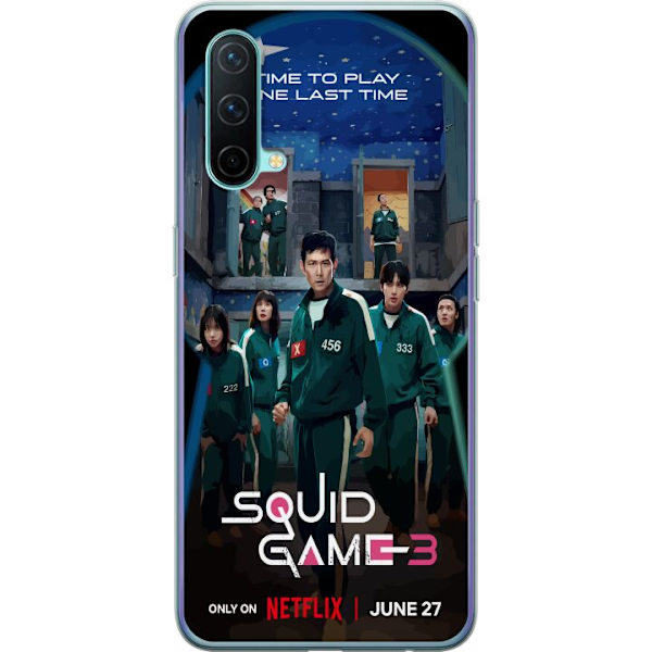 OnePlus Nord CE 5G Läpinäkyvä kuori Squid Game Kausi 3 TV-sarjan hahmot Suositut TV-sarja Motiivit Ikoni Jännitys Draama Aasialainen suunnittelu T