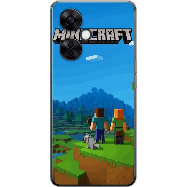 OnePlus Nord CE3 Genomskinligt Skal Minecraft Key Art