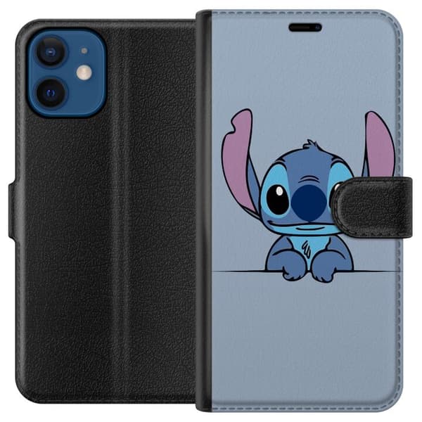 Kompatibel Tegnebogsetui til Apple iPhone 12 mini Lilo & Stitch
