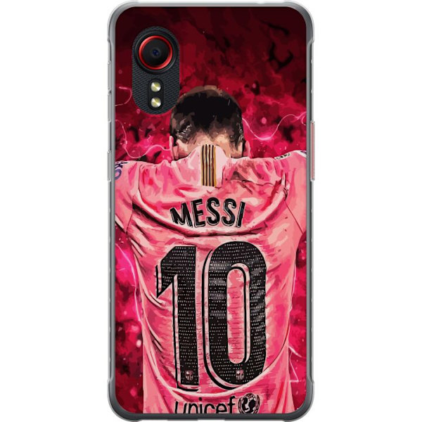 Samsung Galaxy Xcover 5 Läpinäkyvä kuori Messi Jalkapallo Barcelona Argentiina Motivoiva Legendaarinen Pelaaja FC Barcelona Numero 10 Urheilu Jalka