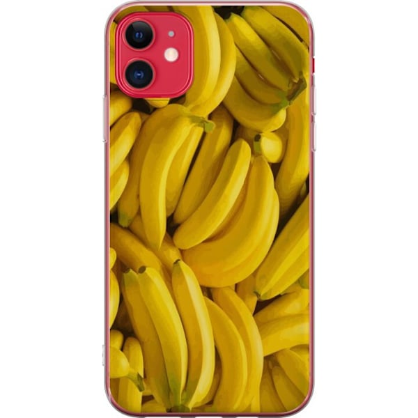 Apple iPhone 11 Genomskinligt Skal Banana Pattern – lekfullt mönster med gula bananer