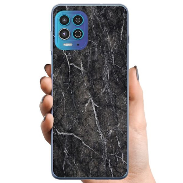 Motorola Moto G100 TPU Mobilcover Sort Marmor