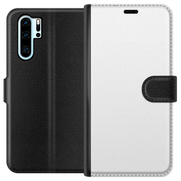 Kompatibelt Lommeboketui til Huawei P30 Pro Hvit