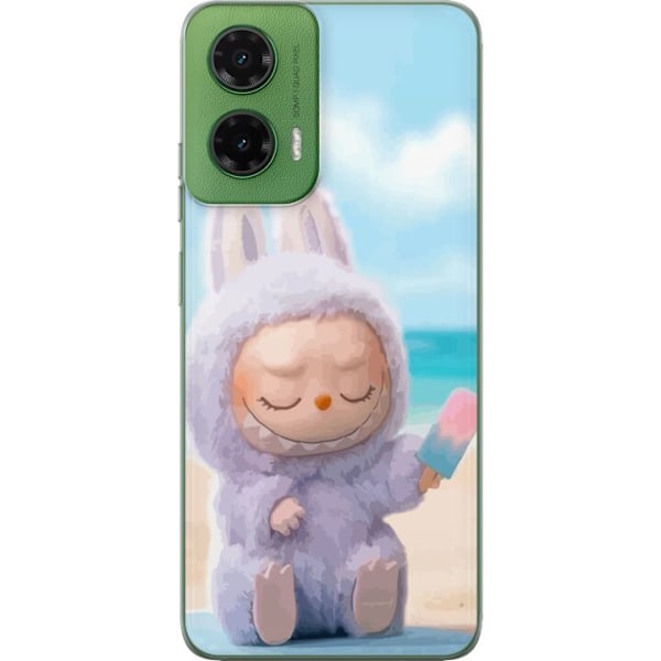 Motorola Moto G35 Läpinäkyvä kuori Labubu Vaaleanpunainen Tunnelma