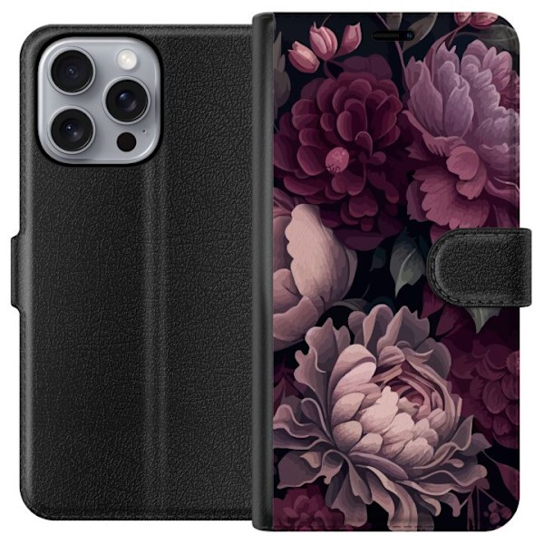 Apple iPhone 16 Pro Max Lommeboketui Blommor