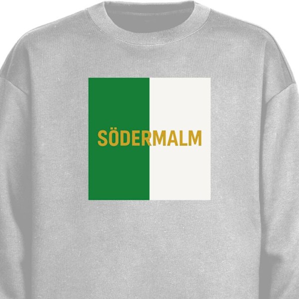 Sweatshirt för Vuxen | Klassisk Collegetröja Södermalm – grå M